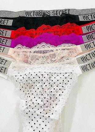 Трусики зі стразами victoria's secret вікторія сікрет2 фото
