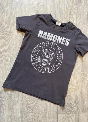 Футболка ramones h&m розмір 1,5 - 2 роки 92 см