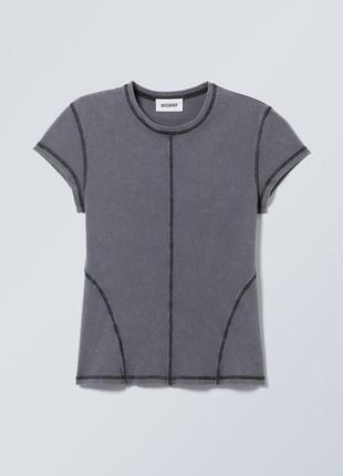 Футболка женская серая h&m hm 1245887002 weekday оригинал ✅ xs s m l xl