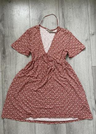 Платье летнее цветочное pull & bear