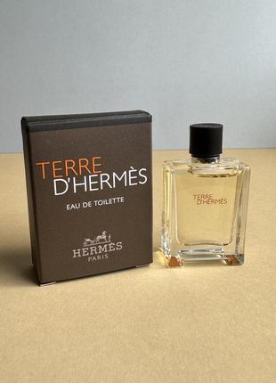 Terre d hermes hermes туалетна вода оригінал мініатюра