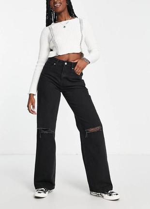 Трендовые джинсы wide leg bershka y2k 90s grunge