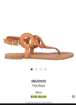 Кожаные босоножки flip flop от inuovo 39-40p5 фото