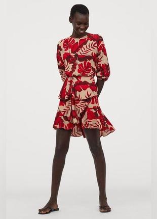 Сукня плаття коротке h&m квітковий принт
