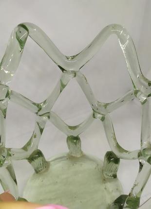 Стеклянная ажурная вазочка из ссср3 фото