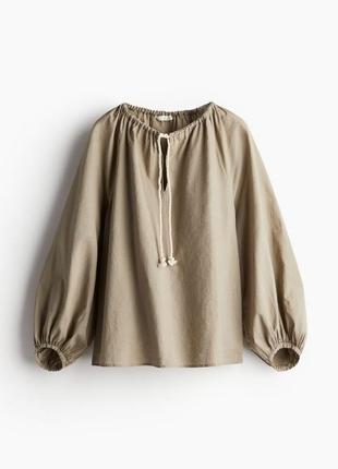 Рубашка блуза блузка из льна h&m hm 1238314003 оригинал ✅ xs s m l xl xxl