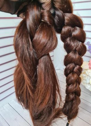 Винтажная коса хвост 100% натуральный словянский волос.