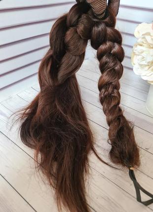 Винтажная коса хвост 100% натуральный словянский волос.