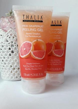 Відновлюючий гель-пілінг для обличчя з екстрактом рожевого грейпфрута thalia, 170 ml livesta/лівеста