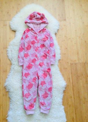 George флісовий кігурумі, піжама совушка з вушками на капюшоні. домашній комплект. супер - теплий, м