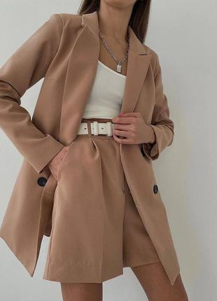 Костюм пиджак oversize + шорты - бермуды3 фото