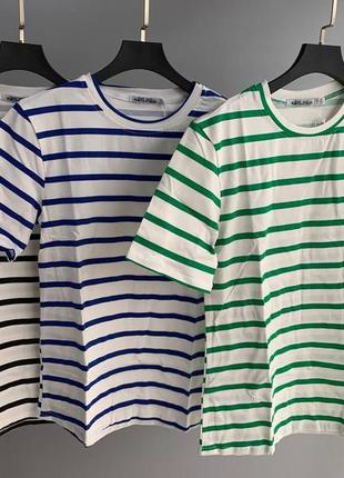 Базовые футболки, однотон или полоска 💙🤍