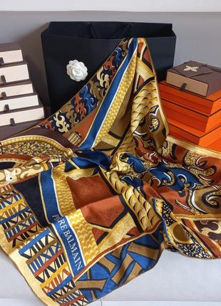 Pierre balmain! оригинал! шикарный яркий шелковый платок/платок.