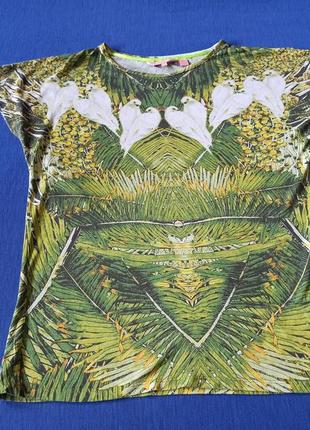 Ted baker футболка майка с тропическим рисунком и птицами