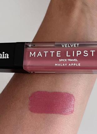 Помада для губ жидкая bogenia velvet matte lipstick3 фото
