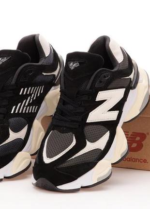 Женские кроссовки new balance 9060 black white 36-37-38-39-40-41