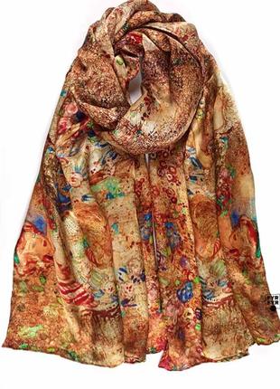 Розкішний 100% шовк натуральний чистий шовковий шарф 14-16 мм новий