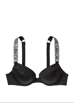 Шикарный черный бюст верх купальника со стразами victoria’s secret