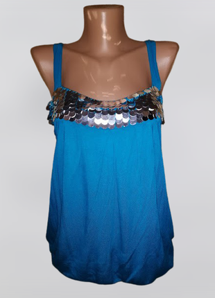 💙💙💙стильная трикотажная майка, топ, блузка с пайткой papaya💙💙💙