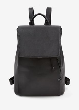 Рюкзак женский кожаный черный краст kim