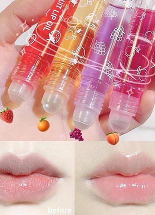 Роликовый шариковый блеск масло для губ 8 мл, клубника