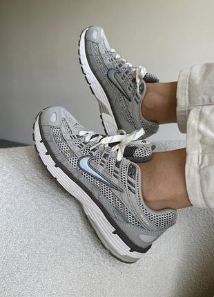 Женские кроссовки nike p-6000 grey найк серого цвета
