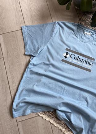 Футболка columbia базова блакитна футболка columbia3 фото