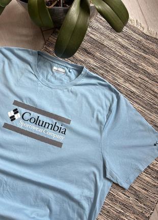 Футболка columbia базова блакитна футболка columbia2 фото