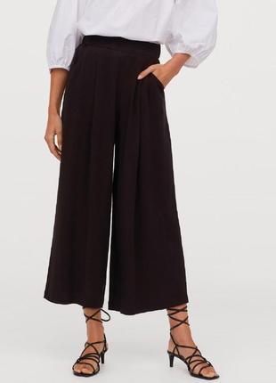 Брюки h&m 36 укороченные черные