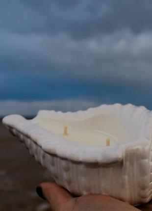 Свеча ракушка соевый воск