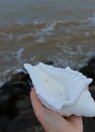 Свеча ракушка соевый воск