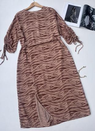 Шифоновое миди платье евро 44/2xl