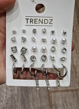 Серьги набор trеndz 10