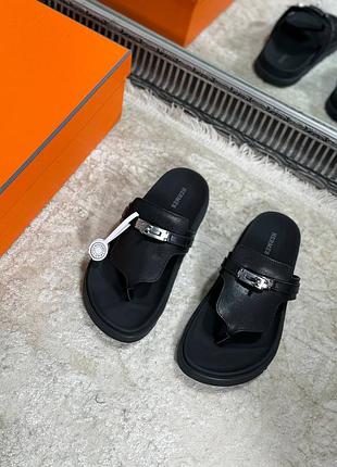 Тапки шлепанцы в стиле hermes3 фото