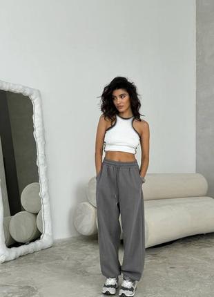 Джоггеры женские спортивные оверсайз двухнитка