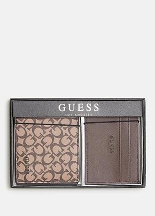 Мужской подарочный набор guess кошелек и картхолдер