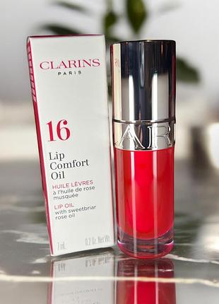 Clarins lip comfort oil олійка для губ зі зволожуючим ефектом 16 fuchsia 7ml