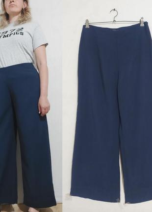 Брюки палаццо, широкие штанины m&s collection