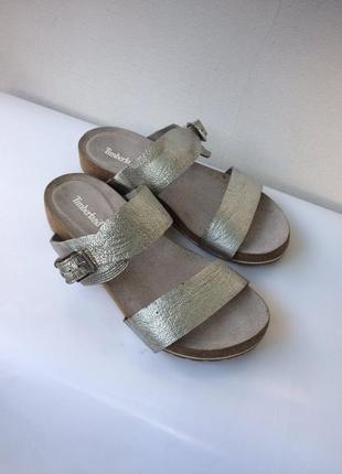 Timberland кожаные шлепанцы босоножки