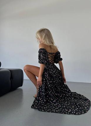 Платье макси с завязками на спинке💖специальный дизайнерский крой и завязки идеально подчеркивают талию😍