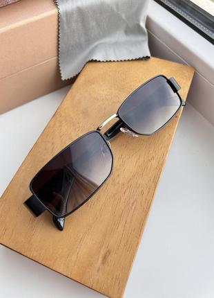 Фирменные солнцезащитные узкие очки kaizi polarized на крупное лицо