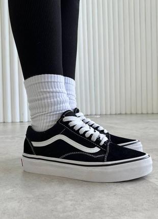 🟢 vans old skool classic black white