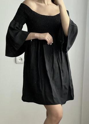 Сукня плаття з опущеними плечима zara