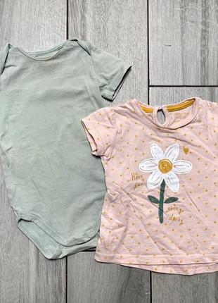 Набор боди и футболка на девочку primark