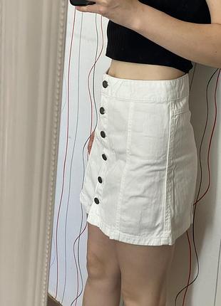 Юбка белая короткая