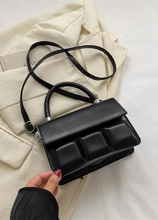 Женская мини сумочка клатч с ручкой, сумка клатч вечерняя черная 🖤