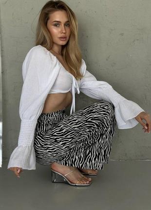 Брюки, штани софт принт зебра2 фото