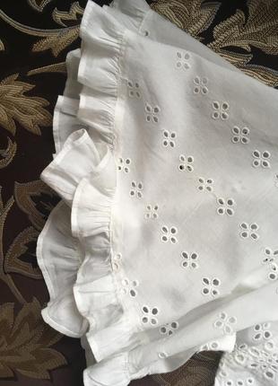Блуза шитье хлопок на завязках р.46-48 (индия)9 фото