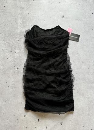 Міні плаття з корсетом і фатином plt розмір м-l1 фото