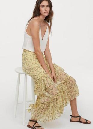 Спідниця в квітковий принт h&m 2024